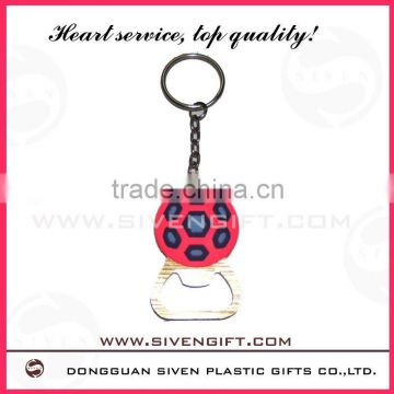 new key chain shape soft pvc bottle opener for promotional use