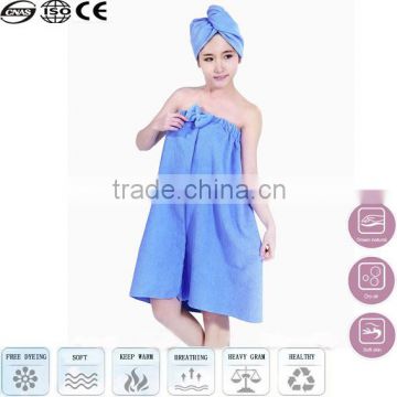 lady blue women bathrobe 100% cotton