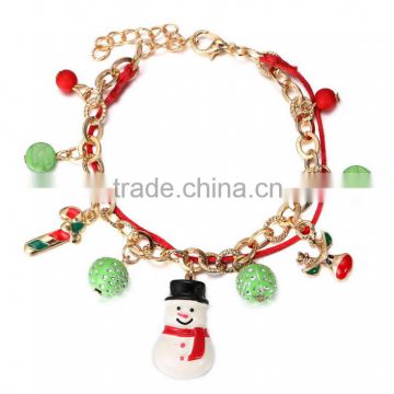 Hot sale amazon pendant bangle resin 2016 fashion new cheap snowman bracelet