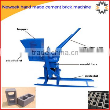 Neweek high output hand made cement brick machine price