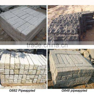 Natural granite stone palisade / pillar with pineapple surface