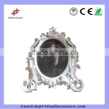 white color oval resin 13x18cm photo inside photo frame