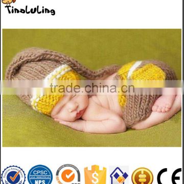 NPT65 Tinaluling 100% woolen gray and yellow 2 pcs newborn photography props for baby