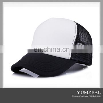 black and white foam and mesh wholesale blank trucker hats