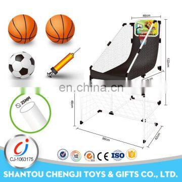 Sport toys 2 in 1 plastic basketball hoop portable for kids of