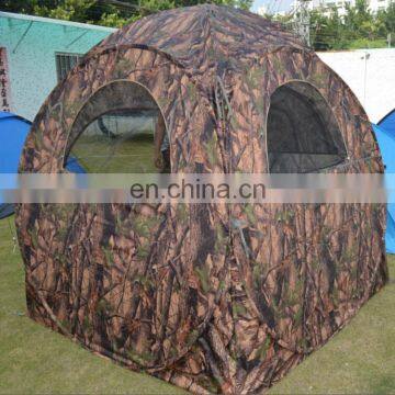 China manufacturer 190 T polyester camouflage hunting ground blinds tent