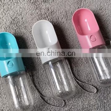 Wholesale Capsule Style 400ml ABS Portable Dog Water Bottle Outdoor Travel Pet Dog Water Bottle
