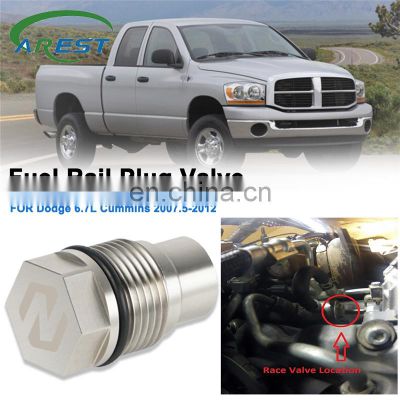 Carest M20*1.5 Stainless Steel Race Fuel Rail Plug Valve w/Seal O-ring for Chevy GMC 6.6L Dodge 6.7L