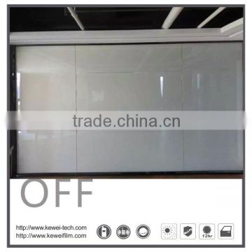 Kewei kinds of smart glass 6+6 tempered high clear smart glass, turn off matte white