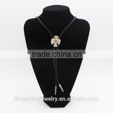 Wholesale New Arrival Alloy Charm With Black Leather Chain Necklace