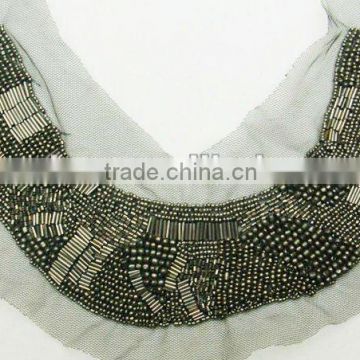 garment collar/beaded neck trimming, neck designs for ladies tops