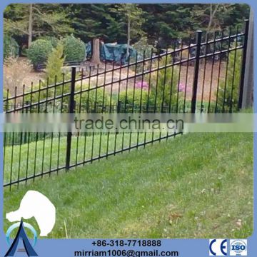 1800 mm* 2400 mm Black Powder Coated Sloping steel fence
