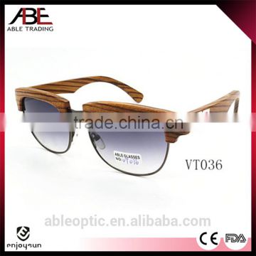 metal combination frame 2016 classic UV400 lens new design bamboo wooden polarized sunglasses                        
                                                                                Supplier's Choice