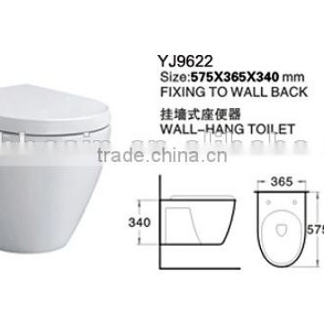 YJ9622 Ceramic Bathroom Save Spaces Wall hung toilet/WC/ Water Closet