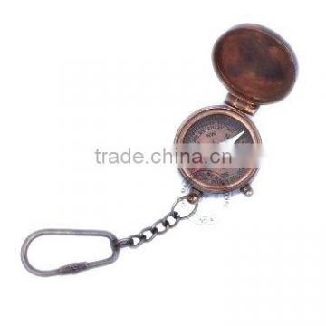 KEYCHAIN COMPASS ANTIQUE WITH LID