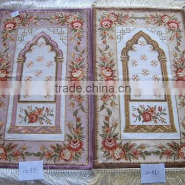 Artificial silk muslim prayer mat