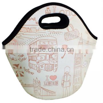 portable food warmer bag , cute neoprene cooler lunch case,