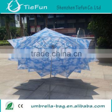 Maple leaves polyester parasol umbrella outdoor beach sun umbrella