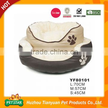 2016 New Pet Products PU Leather Fabric Comfy Bed For Dog
