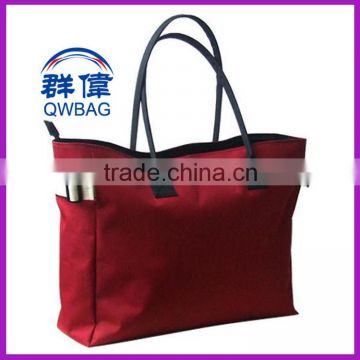 QUNWEI 600D oxford bags Custom waterproof nylon oxford tote bag for shopping