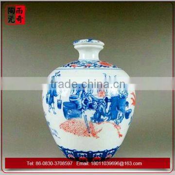 Hand-painting Chinese Blue and white porcelain bottle