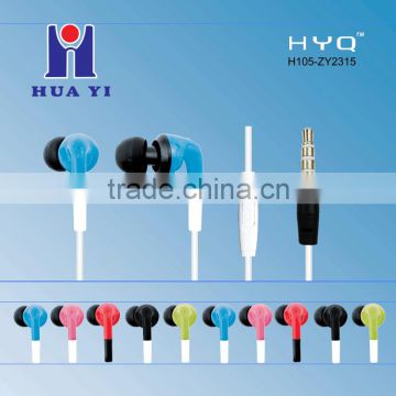 wired stereo earphone with microphone for laptop phone