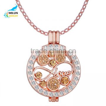 Jewelry trends 2016 replaceable coin necklace Infinity crystal pendant necklace jewelry