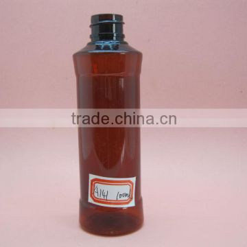 Personal care amber color 3.5 oz 100ml PET plastic bottle with spray pump