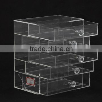 High quality customized acrylic cosmetic organizer / acrylic cosmetic organizer clear