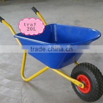 20l small children wheelbarrow with plastic tray