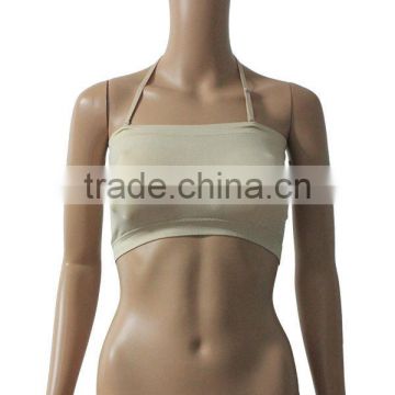 New sexy black white stretch boob tube top bandeau bra/bra with strap