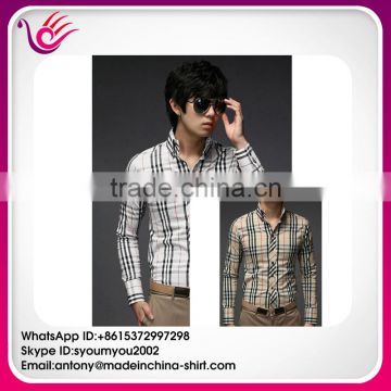 Newest design high quality ready stock cotton men fashion shirt