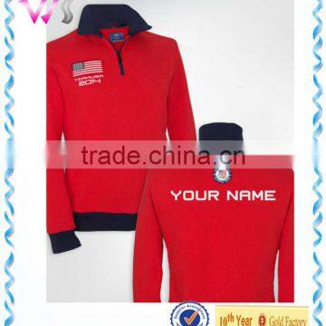 Custom Mens Clothing of Plain Red Pullover Hoodies high quality Sweatshirts
