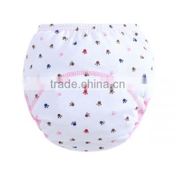 wholesale little footprints pattern 100% cotton baby cloth diaper