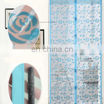 High Quality Flocking Summer Anti Mosquito Magnetic screen Door Portiere Screen Door with Magnetic Stripe