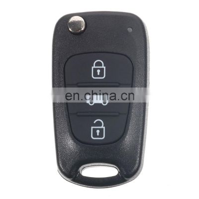 3 Buttons Remote Folding Key Shell Case Uncut Blade For Hyundai I20 I30 IX35 I35