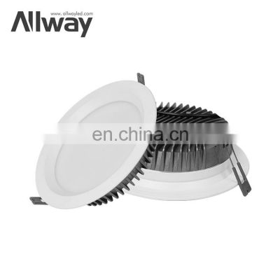 ALLWAY Super Bright Commercial Galleries Lighting Fixture Recessed Smd Downlight Round Led Down Light