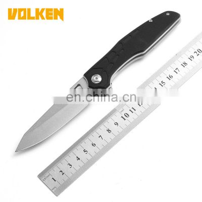 New Camping Knife Outdoor High Hardness  9Cr18 Stainless Steel Folding Knife Anti-slip Handle Pocket Knife