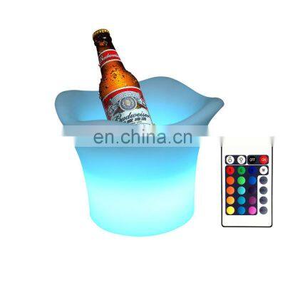 High Quality KTV RGB Color Change Battery Control Drink Barware KTV Bars Wine Champagne Beer Cooler