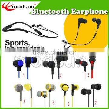 Fashion style Sport Earphones wireless,high quality Bluetooth Earphones