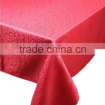 Hot Sale 100% Polyester Soild Color Jacquard Table Cloth Wedding