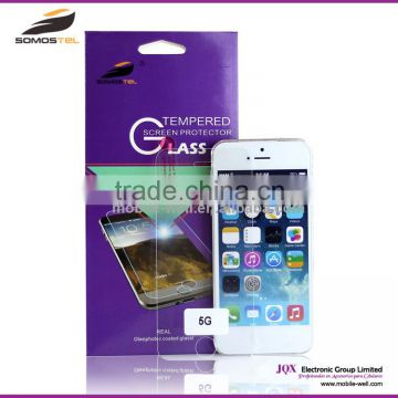 [Somostel] Factory Price Color tempered glass screen protector for iphone 5 tempered glass Price Lowest