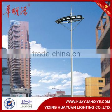 Middle mast lighting pole with galvanization and powder coating for stadium application