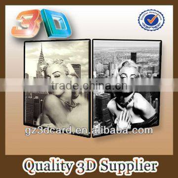 Custom PET lenticular 3d pictures flip effect