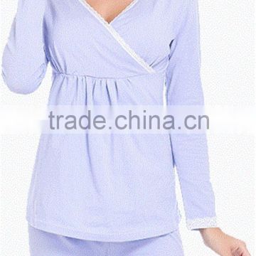 2016 Latest model of Ladies pure cotton breastfeeding pyjamas
