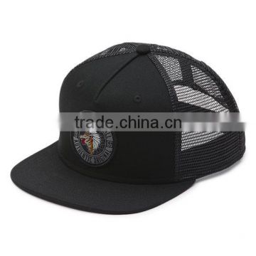 High Quality Flat Bill Mesh Hat Wholesale, Custom Patch 5 Panel Mesh Hat Trucker Hat