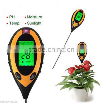 4-in-1 Soil Moisture Sensor , Soil Moisture Monitor, Soil PH Value, Soil Temperature and Sunlight Intensity Tester, Hydrome