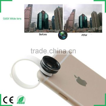 professional mobile phone camera lens manufacturer wide-angle+macro 2in1 optical lens kit for iphone samsung htc