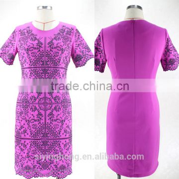Alibaba garment manufacturer own design own product embroidered pattern can custom premium dress ladies