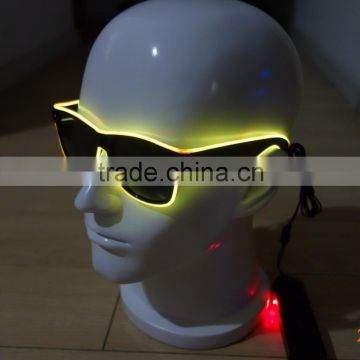 Specialize in High luminance Yellow EL wire sunglasses / Yellow EL sunglasses / Yellow EL glasses